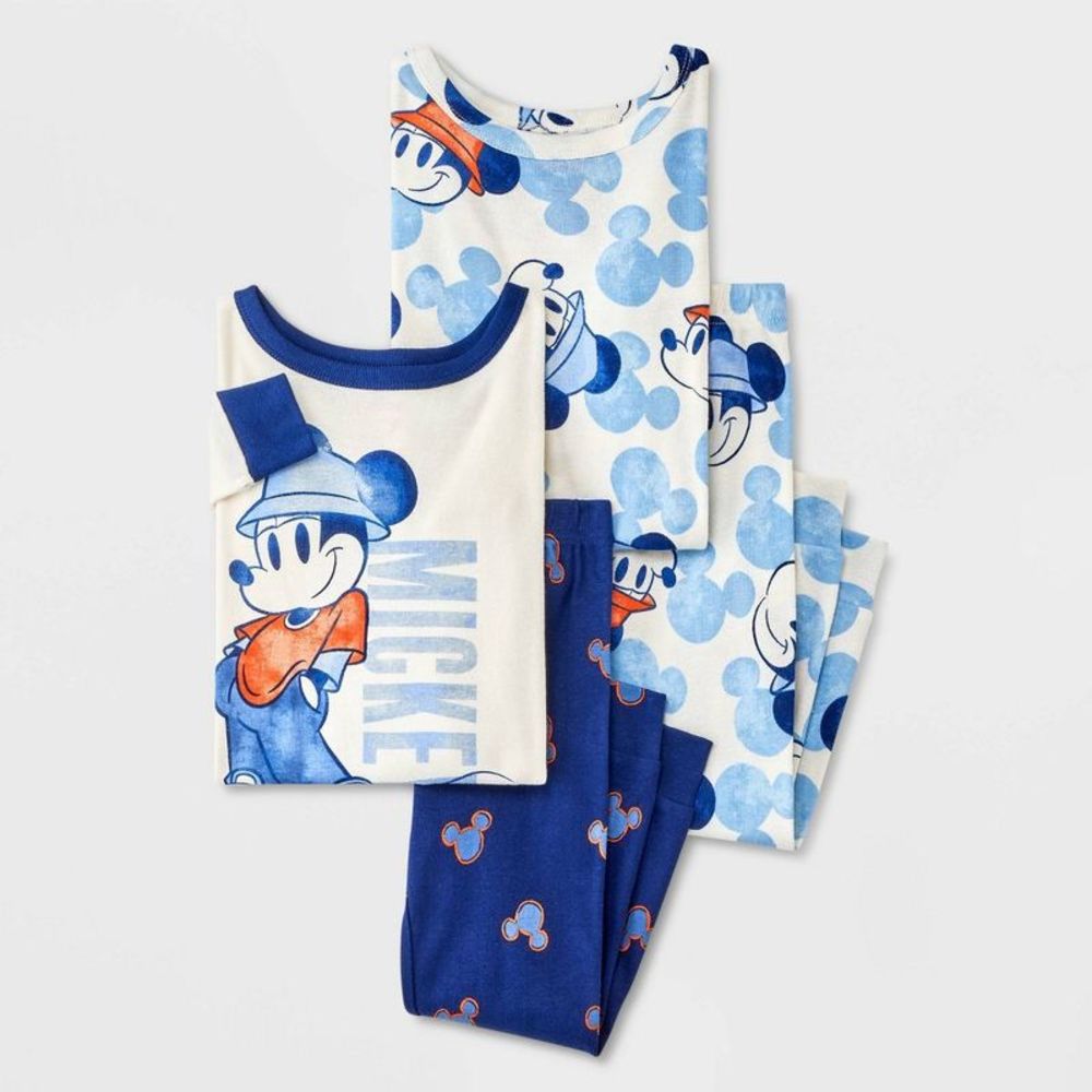 NWT Mickey Mouse & Friends - Toddler Boys' 4pc Snug Fit Pajamas